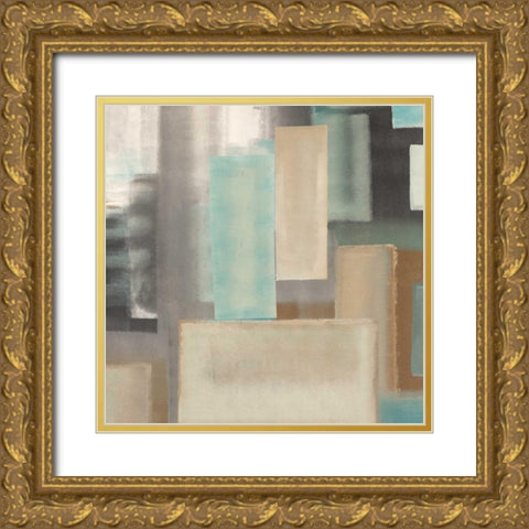 Aqua II Gold Ornate Wood Framed Art Print with Double Matting by Corrado, Italo