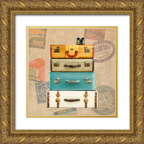 Bagage Ã  man I Gold Ornate Wood Framed Art Print with Double Matting by Joannoo