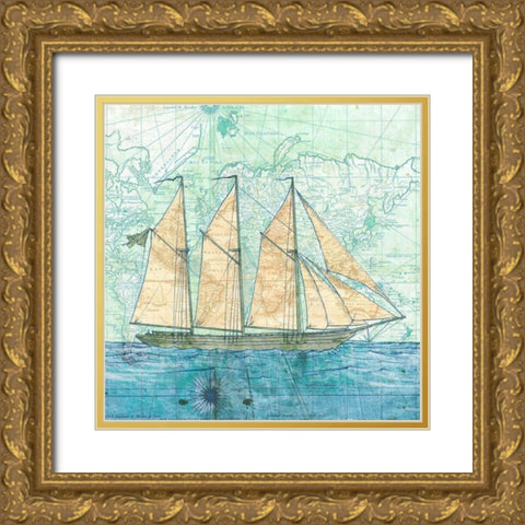 Vessel I Gold Ornate Wood Framed Art Print with Double Matting by Joannoo