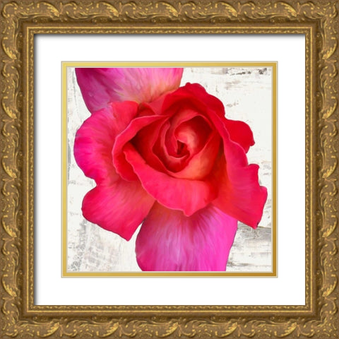 Spring Roses I Gold Ornate Wood Framed Art Print with Double Matting by Thomlinson, Jenny