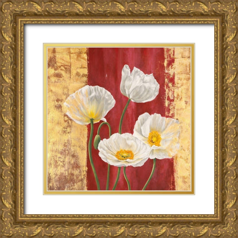 Royal Red II Gold Ornate Wood Framed Art Print with Double Matting by Jenny, Thomlinson