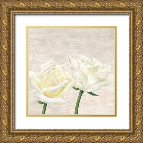 Classic Roses II Gold Ornate Wood Framed Art Print with Double Matting by Jenny, Thomlinson