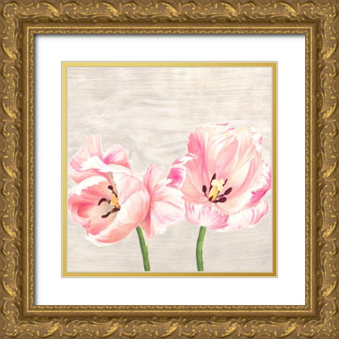 Classic Tulips II Gold Ornate Wood Framed Art Print with Double Matting by Jenny, Thomlinson