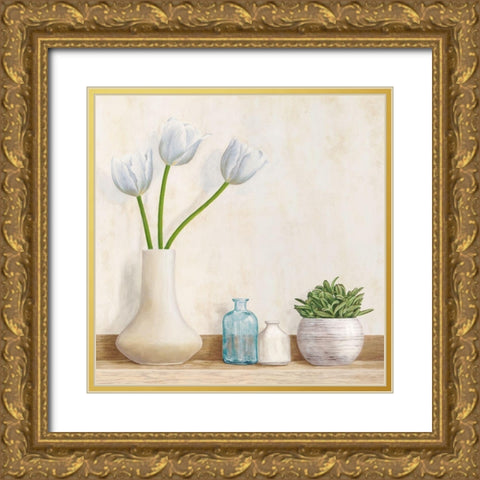 Minimalist Setting II Gold Ornate Wood Framed Art Print with Double Matting by Thomlison, Jenny