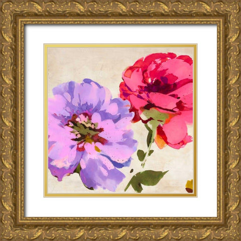 Colorful Jewels I Gold Ornate Wood Framed Art Print with Double Matting by Parr, Kelly