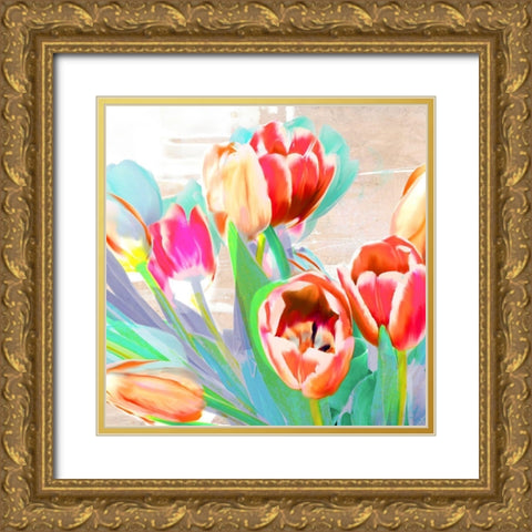 I dreamt of Tulips (detail) Gold Ornate Wood Framed Art Print with Double Matting by Kelly, Parr