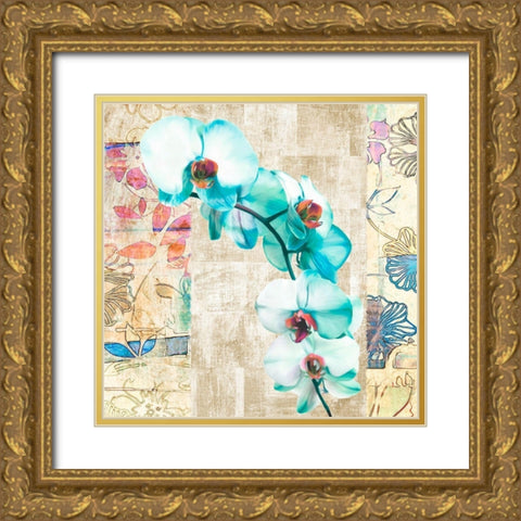 Kaleidoscope Orchid II (detail) Gold Ornate Wood Framed Art Print with Double Matting by Kelly, Parr