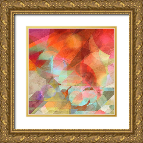 Dawn Gold Ornate Wood Framed Art Print with Double Matting by Kaj, Rama