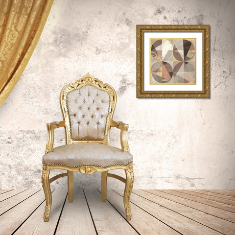 Terracotta and Gold Gold Ornate Wood Framed Art Print with Double Matting by Kaj, Rama