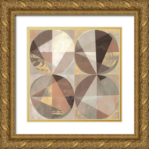 Terracotta and Gold Gold Ornate Wood Framed Art Print with Double Matting by Kaj, Rama