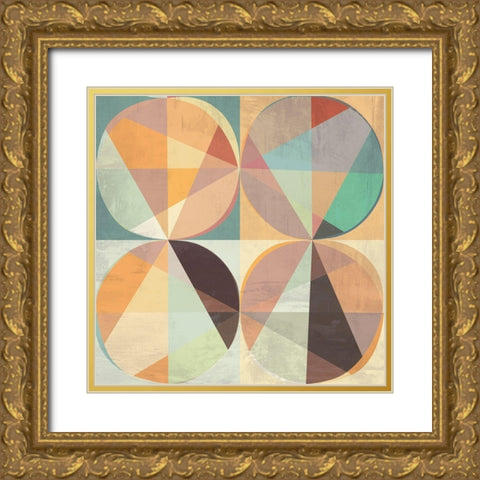 Chromatica IV Gold Ornate Wood Framed Art Print with Double Matting by Kaj, Rama