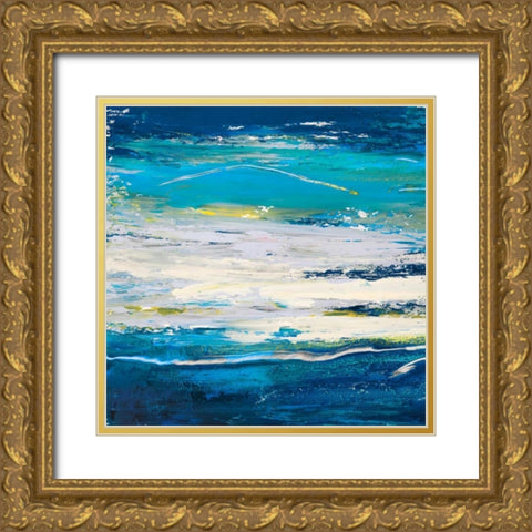 In volo sul mare I Gold Ornate Wood Framed Art Print with Double Matting by Lucas