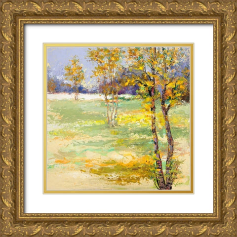 Brezza del bosco Gold Ornate Wood Framed Art Print with Double Matting by Lucas