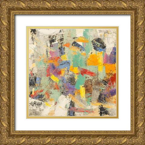 Rivoluzione colorata I (detail) Gold Ornate Wood Framed Art Print with Double Matting by Lucas