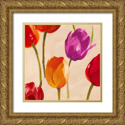 Tulip Funk (detail) Gold Ornate Wood Framed Art Print with Double Matting by Villa, Luca