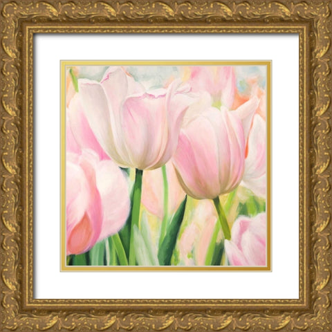 Primavera I Gold Ornate Wood Framed Art Print with Double Matting by Villa, Luca