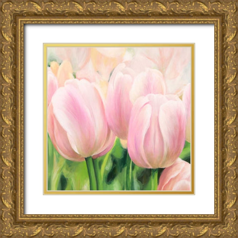 Primavera II Gold Ornate Wood Framed Art Print with Double Matting by Villa, Luca