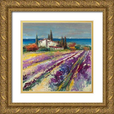 Sognando la Provenza Gold Ornate Wood Framed Art Print with Double Matting by Florio, Luigi