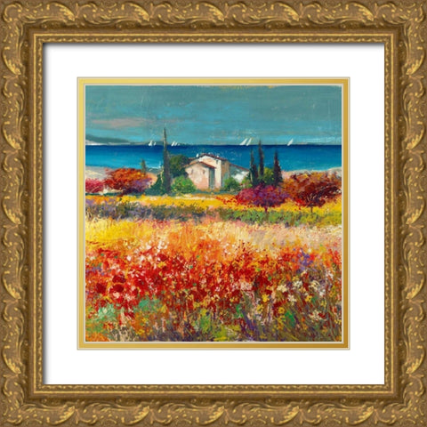 Sogno mediterraneo Gold Ornate Wood Framed Art Print with Double Matting by Florio, Luigi