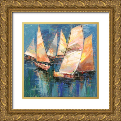 Veleggiando Gold Ornate Wood Framed Art Print with Double Matting by Florio, Luigi