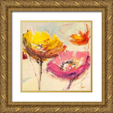 Nel vento II Gold Ornate Wood Framed Art Print with Double Matting by Luigi, Florio