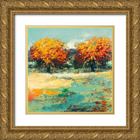 Campagna in estate II Gold Ornate Wood Framed Art Print with Double Matting by Florio, Luigi