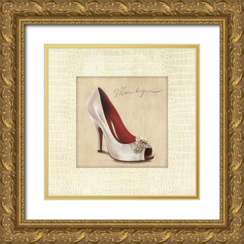 Marilyn Gold Ornate Wood Framed Art Print with Double Matting by Clair, Michelle