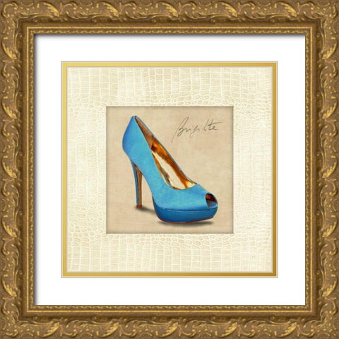 Brigitte Gold Ornate Wood Framed Art Print with Double Matting by Clair, Michelle