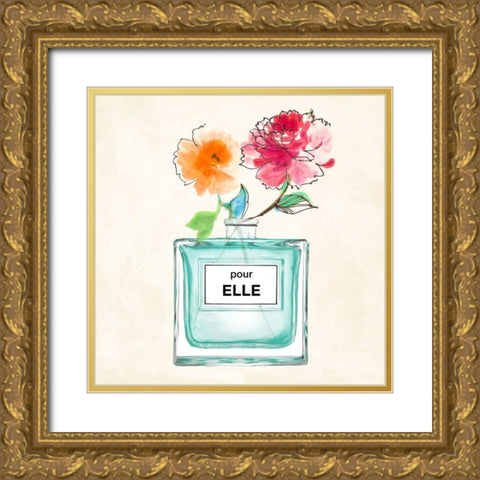 Pour Elle II Gold Ornate Wood Framed Art Print with Double Matting by Michelle, Clair
