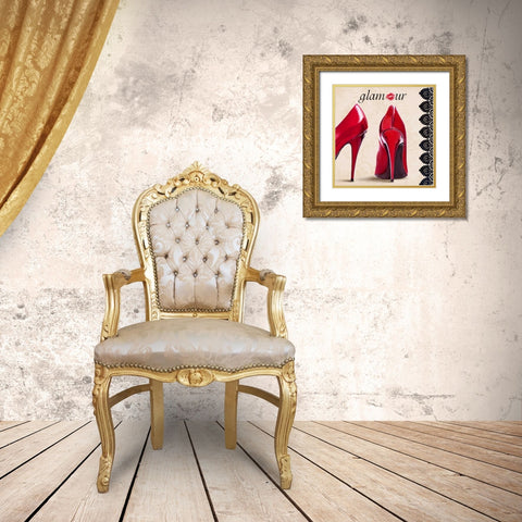 Glamour Gold Ornate Wood Framed Art Print with Double Matting by Clair, Michelle