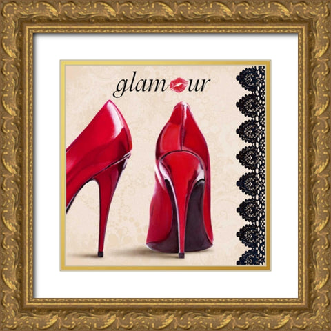 Glamour Gold Ornate Wood Framed Art Print with Double Matting by Clair, Michelle