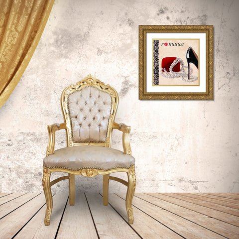 Romance Gold Ornate Wood Framed Art Print with Double Matting by Clair, Michelle