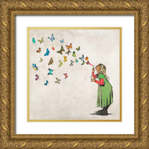 A thing of beauty... Gold Ornate Wood Framed Art Print with Double Matting by Masterfunk Collective