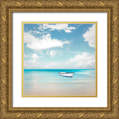 Mare del mattino Gold Ornate Wood Framed Art Print with Double Matting by Marzi, Dario