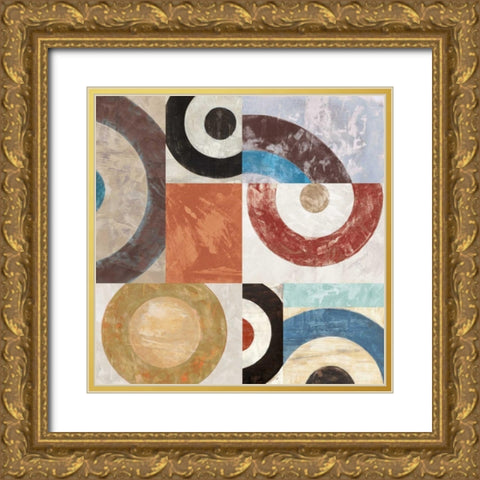 Waves II Gold Ornate Wood Framed Art Print with Double Matting by Nava, Sandro