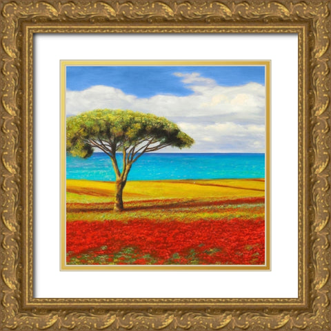 Mediterraneo I Gold Ornate Wood Framed Art Print with Double Matting by Angelo, Masera