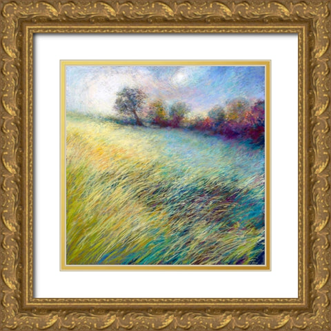 Feathered Field Gold Ornate Wood Framed Art Print with Double Matting by Whatmore, Nel