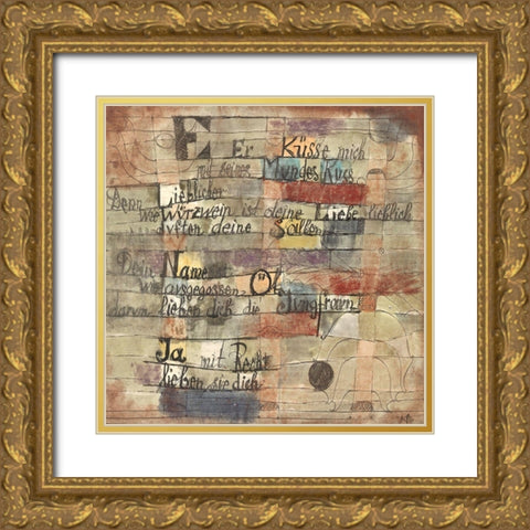 Version II (From the Song of Songs) Gold Ornate Wood Framed Art Print with Double Matting by Paul, Klee