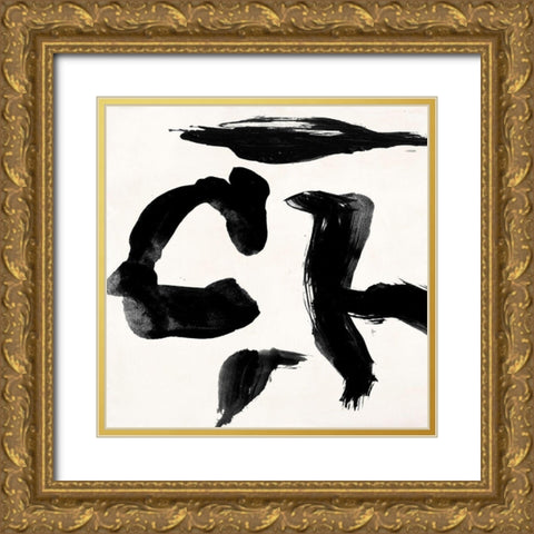 Gestures III Gold Ornate Wood Framed Art Print with Double Matting by Peter, Winkel