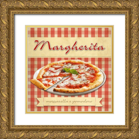 Margherita Gold Ornate Wood Framed Art Print with Double Matting by Barbieri, Remo