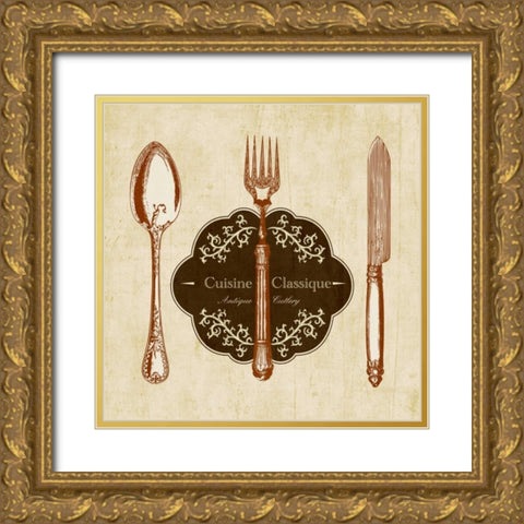 Cuisine Classique Gold Ornate Wood Framed Art Print with Double Matting by Ferrari, Sandro