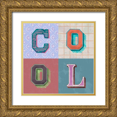 Cool Gold Ornate Wood Framed Art Print with Double Matting by Steven, Hill