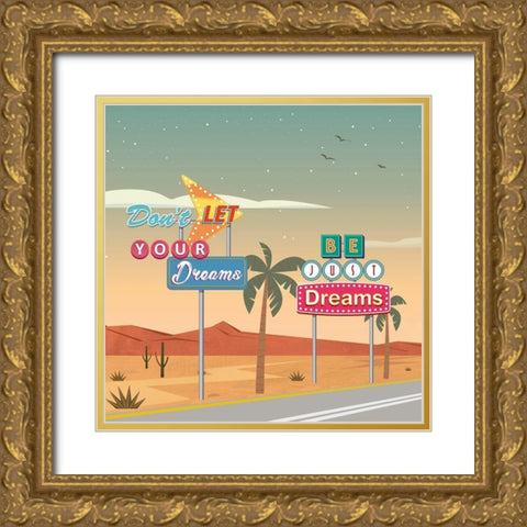 Believe you can...(detail I) Gold Ornate Wood Framed Art Print with Double Matting by Steven, Hill