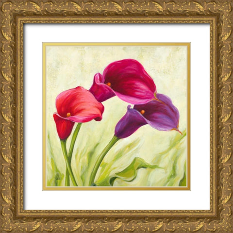 Calle danzanti Gold Ornate Wood Framed Art Print with Double Matting by Mei, Silvia