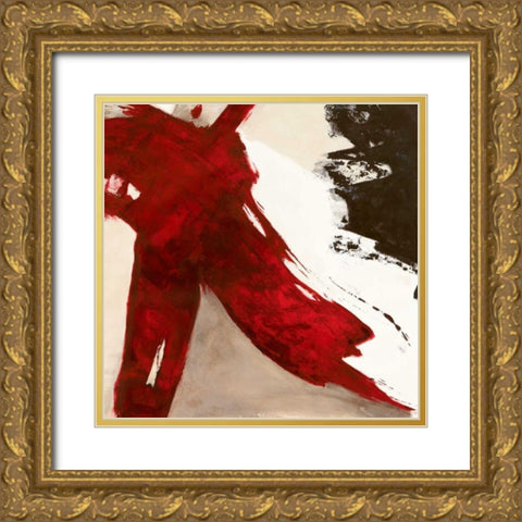 Katana III Gold Ornate Wood Framed Art Print with Double Matting by Stone, Jim