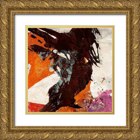 Colors Dancing II Gold Ornate Wood Framed Art Print with Double Matting by Stone, Jim