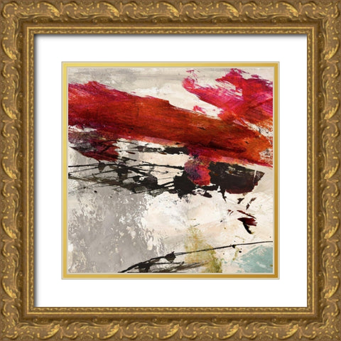 Colors Rumbling I Gold Ornate Wood Framed Art Print with Double Matting by Stone, Jim