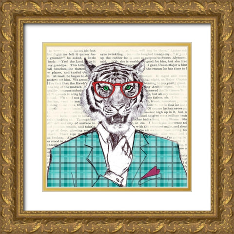 Loverboy (detail) Gold Ornate Wood Framed Art Print with Double Matting by Matt, Spencer