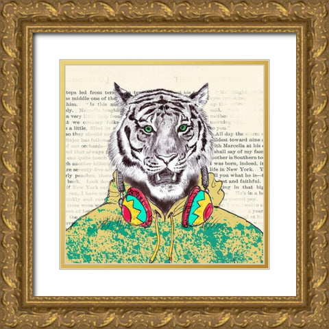 Sporty Guy (detail) Gold Ornate Wood Framed Art Print with Double Matting by Matt, Spencer