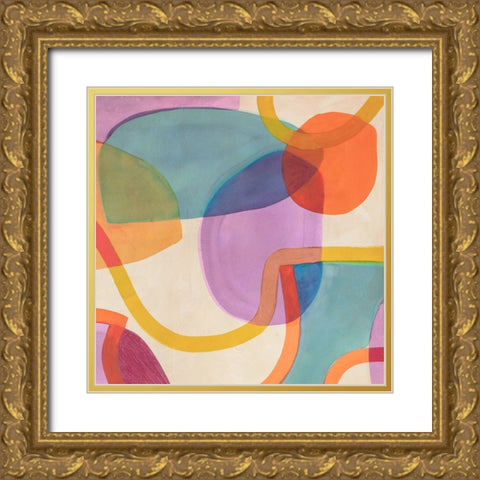 Laughter II (detail) Gold Ornate Wood Framed Art Print with Double Matting by Roja, Steve